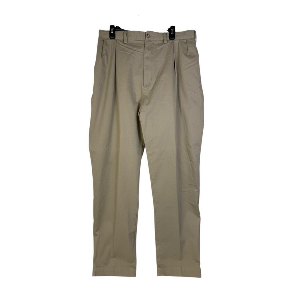Vintage Polo Ralph Lauren Mens 36T/36L Khaki Beige Chino Pants Ethan Pant